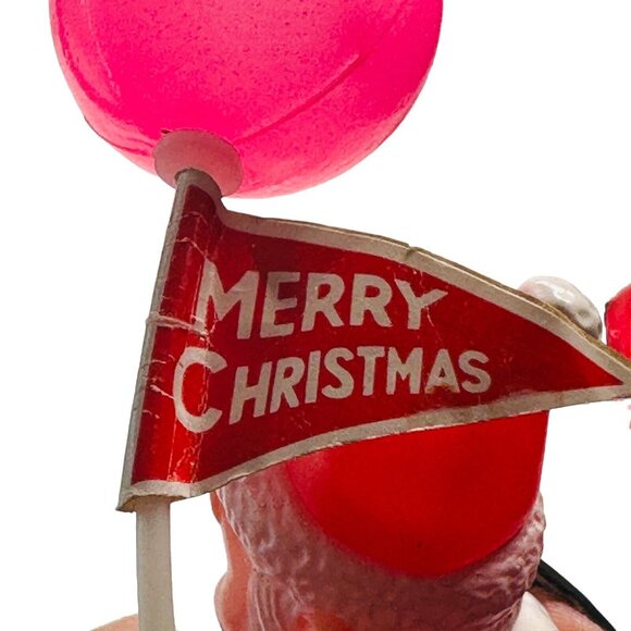 Vintage Christmas Tin Wind-up Santa on Tricycle with a Balloon ~ Works! Korea - Picture 10 of 15